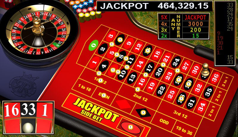 Roulette Royale Jackpot and table bets